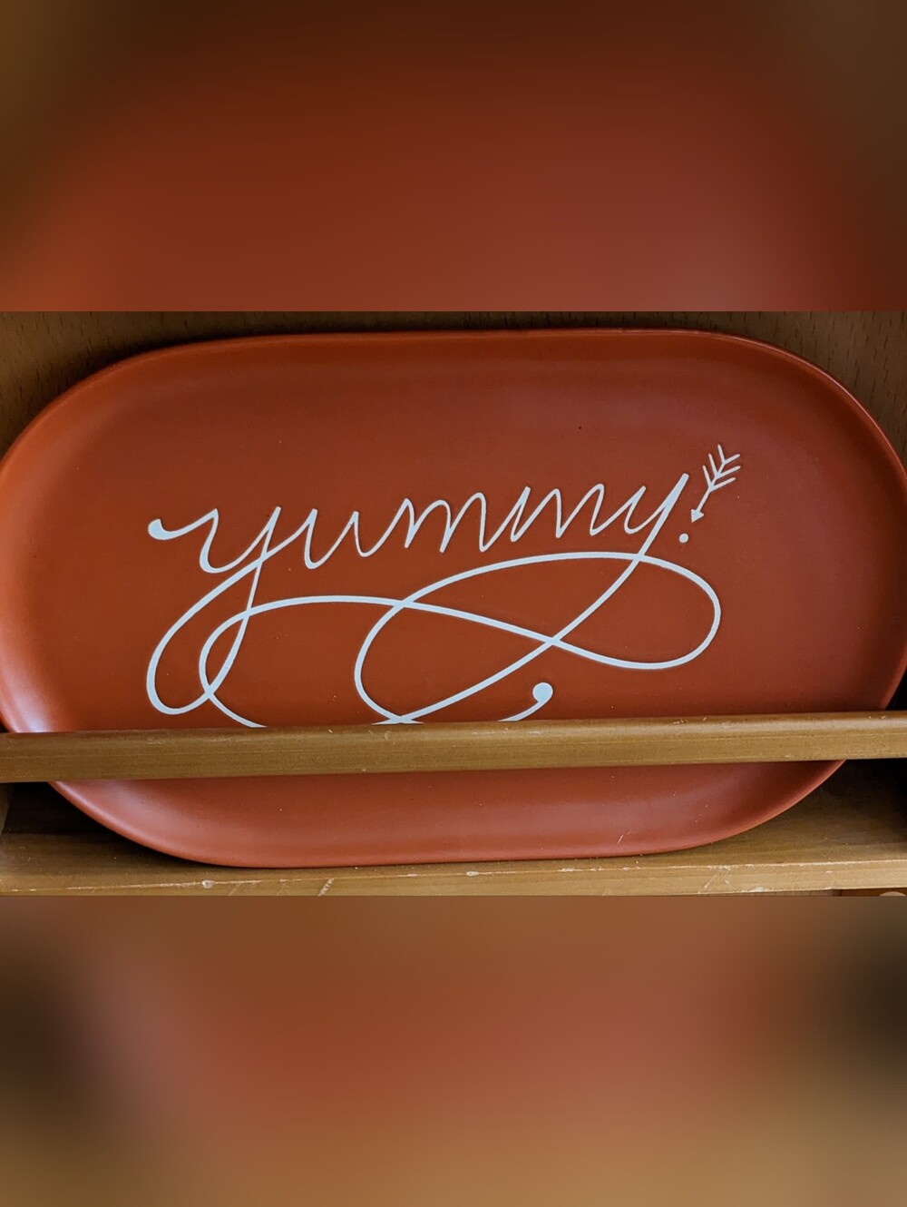 Threshold Serving Platter Yummy Oval Stoneware